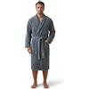 Ruoccohome Accappatoio Unisex senza Cappuccio in Spugna di Puro Cotone 100%, 420 gr/mq, con Tasche e Cintura, Morbido e Altamente Assorbente, Taglie dalla S alla XXL, Vari Colori