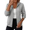 GUCURIN Felpa con Cappuccio Donna Zip Hoodie Leggera Sport Giacca Autunno | Tinta Unita Casual Sweatshirt Classico Elegante Maniche Lunghe Cardigan Cerniera Maglia Treccia Pullover