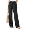 Zylioo Pantaloni eleganti in lino per donne alte 1,8 m di altezza, gamba dritta, vestibilità comoda, pantaloni casual da lavoro