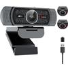 Angetube webcam 4k Streaming web camera per pc con 2 microfono Integrati | Autofocus PDAF, 1080P 60fps, Grand Angolo 73°, Copriobiettivo Privacy, Compatibile con PC, Mac, Laptop, Zoom, Microsoft Teams