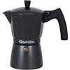 Quttin 105018 Cafettiera Italiana Darkblack Induzione, Nero, Capacità 9 Tazze