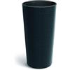 Prosperplast Vaso Lamia Slim Eco Wood alto rotondo, effetto legno antracite, 25 x 25 x 48 cm, uso interno ed esterno per giardino, terrazza e balcone