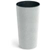 Prosperplast Vaso Lamia Slim Eco Wood alto rotondo, effetto legno bianco, 20 x 20 x 38,5 cm, per giardino, terrazza e balcone