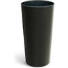 Prosperplast Vaso Lamia Slim Eco Wood alto rotondo, effetto legno caffè, 25 x 25 x 48 cm, in plastica resistente, per giardino, terrazza e balcone