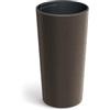 Prosperplast Vaso Lamia Slim Eco Wood alto rotondo, effetto legno caffè, 20 x 20 x 38,5 cm, uso interno ed esterno per giardino, terrazza e balcone
