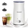 SONGMICS Montalatte Elettrico 4 in 1, Caldo e Freddo, 300 ml | Schiuma Densa, 10,5 x 10,5 x 20,3 cm, Acciaio Inossidabile, Spegnimento Automatico, Bianco Nuvola, XNP001W1EU