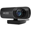 Eurowagens Webcam 4K Regolabile Con Microfono Integrato Plug&Play HD Condivisione Live