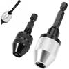 Chixenn 2 Pezzi Mandrino, Compatibile con Dremel, Set di Mandrino Autoserrante a Cambio Rapido, Pinze in Ottone e Dadi in Metallo Utensili Rotativi, Foratura, Levigatura e Lucidatura
