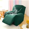 Chickwin Copripoltrona Relax Reclinabile, 1/2/3 Posto Copripoltrona Relax Universale con Tasche Fodere Poltrona Relax Lavabile Rimovibile, Copertura per Poltrona Reclinabile (1 Posto,Verde Scuro)