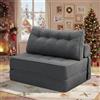 HOMMPA Divano letto pieghevole convertibile 3 in 1, grigio, 100 cm | Poltrona a sacco con cuscino, comoda poltrona da pavimento, per camera da letto e soggiorno