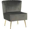 Il Gruppone Passione Casa IlGruppone Poltrona Moderna Stile Scandinavo Comoda Rivestita In Velluto Poltroncina Da Camera Con Gambe Oro Sedia Per Ingresso Ufficio Casa Lavoro Divano Singolo Relax (Grigio)