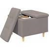vidaXL Pouf con Storage Talpa 60 x 60 x 45 cm Tessuto
