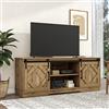 SUKY Grande mobile per TV, 150 x 40 x 60 cm, con 2 classiche ante scorrevoli, scaffali regolabili per soggiorno, sala da pranzo, casa di campagna, design moderno (vintage marrone)