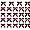 Generico 24 Fiocchi in Velluto Bordeaux per Albero di Natale, 9 cm x 9 cm, Piccoli Fiocchi in Velluto per Albero di Natale, Confezioni Regalo, Artigianato, ghirlande, ghirlande, Decorazioni rustiche