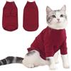 Cyponpy Maglione per gatti in pile abbigliamento per gattini inverno cappotto per gatti caldo pigiama a due gambe tuta intera Sphynx vestiti gatti maglione body manica lunga gattino pullover senza