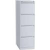 Bisley - Armadietto con 4 cassetti, DIN A4, in Metallo, 355, 62,2 x 41,3 x 132,1 cm, Colore: Argento