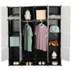 CREVICOSTA QUALITY MARK MARCAS DE CALIDAD - Armadio modulare facile da montare con scarpiera e stoccaggio 4 colonne 4 livelli (Antracite)
