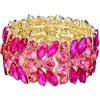 EVER FAITH Elegante Sposa Gioielli Marquise Cristallo Booming Fiore Spilla Pin per Donne Argento-Fondo