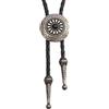 COOLLA Bolo Tie Rodeo Cowboy Cravatta in pelle Western Collana per uomo donna catena in pelle con pietra turchese
