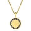 GAVU Collana Uomo Acciaio Inossidabile, Ciondolo Uomo Albero della Vita Oro/Argento/Onice