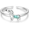 Kerraom Bassotto Volpe Devilfish Anello Regolabile con Apertura Personalizzato S925 Argento Donna Anello Carino Regalo Animale Nipote