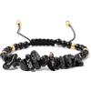 Apocalyptic-K 4MM Donna Pietra t&Bracciale in oro 18K, tormalina nera, ossidiana oro/argento, cavigliera nera, tormalina colorata，
