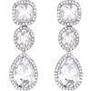 EVER FAITH Orecchini Rhinestone Cristallo festa moda Sposa Goccia aureole pendenti