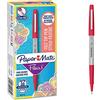 Paper Mate Papermate Flair Nylon Penna con Punta Sintetica, Punta Ultra Fine da 0.4 mm, Scatola da 12, Rosso