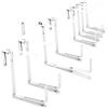 com-four® Set 8 Supporti Fioriera per Balcone e Ringhiera, Staffa Metallo | Senza Foratura - per Vasi e Cassette