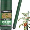 STREND PRO Tutori da Giardino 150 cm, Set da 25 | Ø 16 mm, Acciaio Rivestito in Plastica, Verde | Per Pomodori e Fagioli