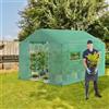 UISEBRT Serra da Giardino, Serra con Tetto, resistente all'inverno protezione antigelo, per Piante Pomodori, 3 x 2 x 2 m, 6 m²
