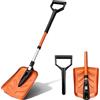 ARTIPOLY Pala da neve, 90-102 cm, allungabile, pieghevole, in alluminio, con impugnatura a D, strumento per la rimozione della neve, per casa, giardino, spiaggia, auto, emergenza, campeggio, neve