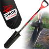 STREND PRO Premium RedShark vanga stretta da drenaggio | manico in fibra di vetro | Impugnatura a D | 1280 mm | Acciaio al carbonio