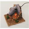 PERAGA De Sisinno Braciere in Terracotta per presepe con Lampadina Effetto Fuoco - Dim. H10x12x12 cm
