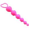 CIONIC Plug anale 6 perline plug anale cuore grandi palle anali silicone ano giocattoli stimolanti punto G butt plug giocattoli adulti del sesso coppia sexy (rosa)