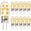 HUAMu Lampadine a LED G4, luce bianca calda, 3000 K, 2 W, G4, lampadine alogene da 15 - 20 W, angolo di diffusione di 360°, lampadina a incandescenza da 12 V, attacco G4, 85Ra, senza sfarfallio, non
