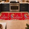 Generico Tappeto Cucina Antiscivolo Lavabile a Mano con Panno Umido, Disponibile in Varie Metrature, Tappeti per Cucina Sopra Microfibra Sotto Gomma Antiscivolo (Regali Rosso, 52x200cm)