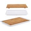 Regalarte Tagliere per Pane in Bambù 27x38 cm con Griglia Raccogli Briciole e Vassoio Estraibile | Tagliere Professionale Antibatterico per Pane, Baguette e Dolci | Realizzato in UE
