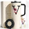 ZIOSINM Borraccia Termica a Doppio Strato in Acciaio con Silicone (V) | 1,2 L / 40oz, Portachiavi Incluso, Regalo Donna, Personalizzabile