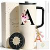 ZIOSINM Borraccia Termica a Doppio Strato in Acciaio con Silicone (A) | 1,2 L / 40oz, Portachiavi Incluso, Regalo Donna, Personalizzabile
