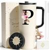 ZIOSINM Borraccia Termica a Doppio Strato in Acciaio con Silicone (P) | 1,2 L / 40oz, Portachiavi Incluso, Regalo Donna, Personalizzabile
