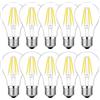 HUAMu LED E27 a risparmio energetico, lampadina a incandescenza a LED, equivalente a 4W / 40W, non dimmerabile, luce bianca 6500K, lampadina piccola Edison A60 trasparente, 400lm, AC220-240V, 10 confezioni