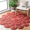 Ripaz Vogue Ripaz Vouge - Tappeto rotondo in juta, intrecciato a mano, stile bohemien, per la decorazione della casa, 100 x 100 cm, colore: rosso