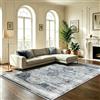 WUTONG Tappeto Orientale Vintage Medaglione Blu 140x200 cm, Pelo Corto | Lavabile in Lavatrice e Antiscivolo, Soffice, Tatto Vellutato per Soggiorno Elegante e Camera Letto
