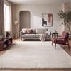 Paco Home Tappeto Salotto Moderno Soggiorno Pelo Corto Lavabile In Lavatrice Monocolore Tappeto Morbido, Dimensione:100x200 cm, Colore:Crema