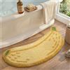DEXI Tappeto Bagno Antiscivolo 60 x 130 cm, Giallo senape | Tappetino Bagno Super Assorbente Lavabile in Lavatrice, Decorazione Stile a forma di banana