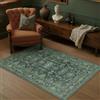PureCozy Tappeto Salotto 80x150cm Verde Pelo Corto | Lavabile in Lavatrice, Antiscivolo, Vintage, Camera da Letto, Soggiorno