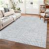 LuxFocus Tappeto da soggiorno 160 x 230 cm, moderno a pelo corto, lavabile e antiscivolo, design minimalista per camera da letto, cameretta dei bambini, grigio