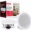 Pyle PD-IC51RD, sistema a 2 vie, 2.0 canali per canale, alimentazione tramite cavo, risposta in frequenza da 80 a 20000 Hz, colore bianco