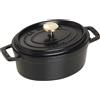 Staub Cocotte in ghisa Staub, ovale nera 15 cm